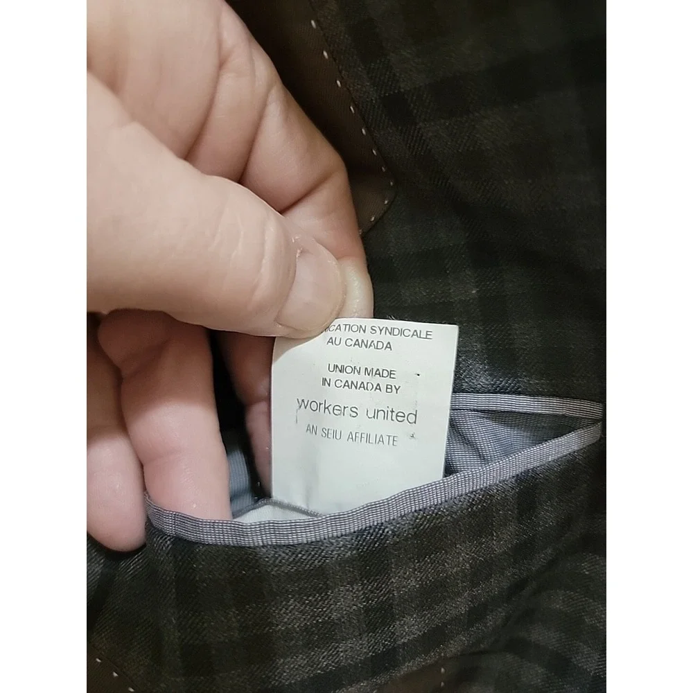 Jack Victor Exclusive Collection Plaid Napoli Sport Coat Blazer Made Canada 42L